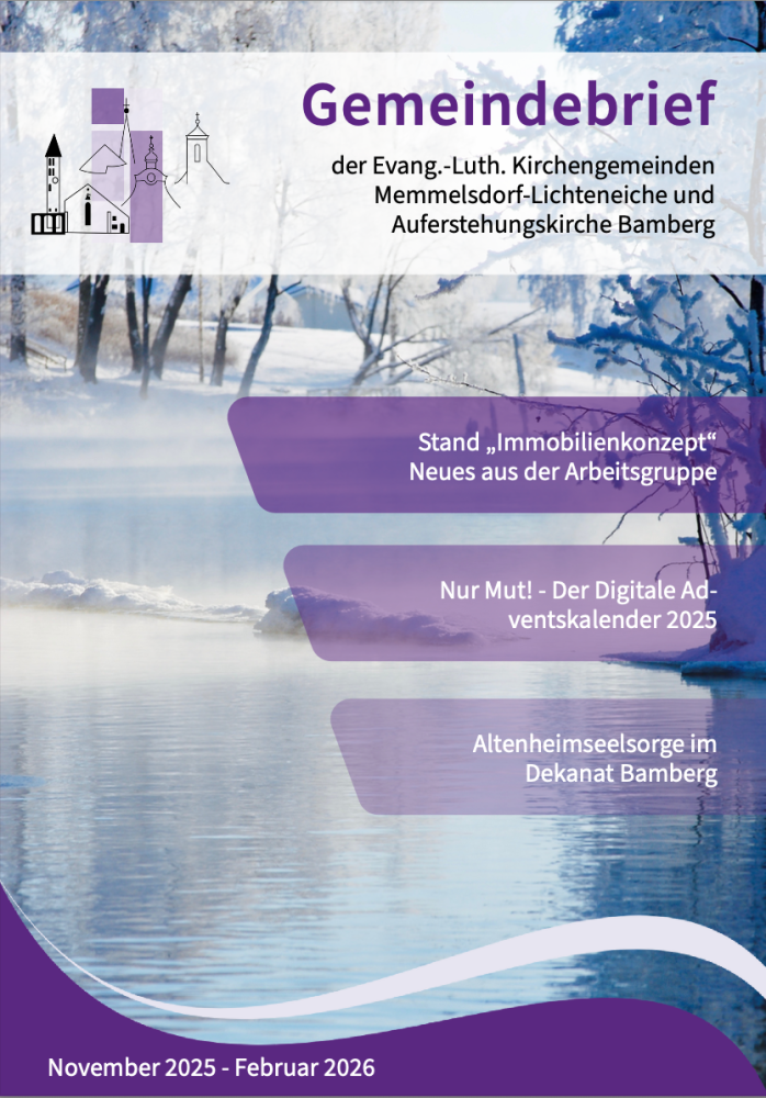 Winterlandschaft im Hintergrund