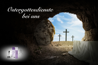 Felsengrab mit Blick auf Golgatha