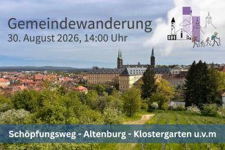 Blick über Bamberg und auf das Kloster St. Michael